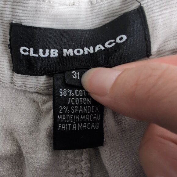 Club Monaco Men's Beige Cordoroy Pants Straight Leg, Size 31 - Picture 4 of 7